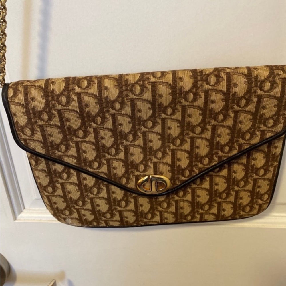 Dior Brown Monogram vintage trotter Shoulder Bag